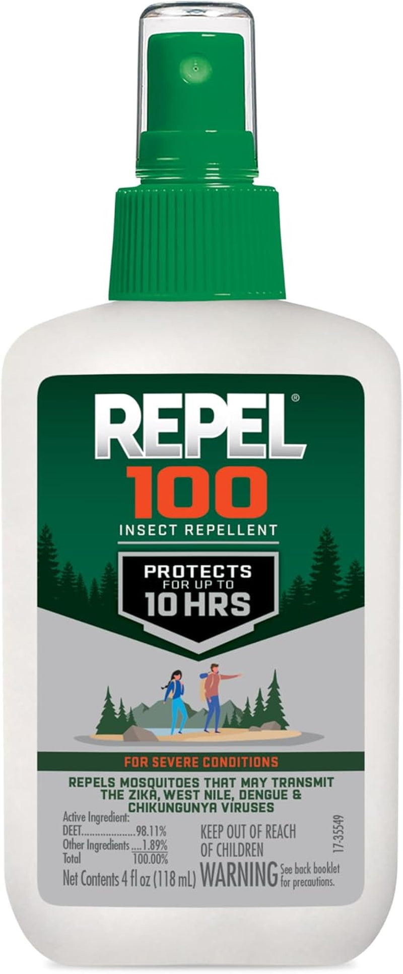 100 Insect lent, Pump Spray, 4-Fluid Ounces, 10-Hour Protection