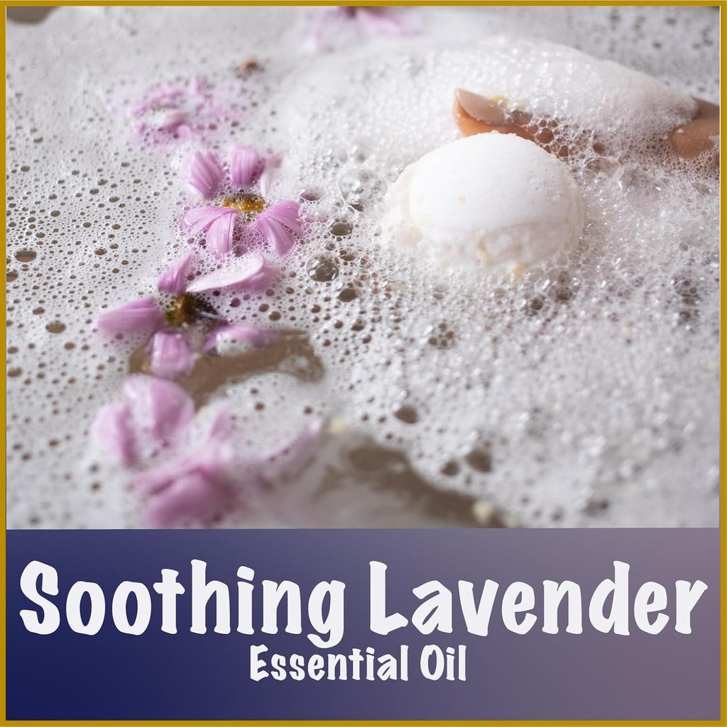 Dr.Teal'S 5 Ultra Hydrating Bubble Bath Bombs in Soothing Lavender with Essential Oils for Women and Men, 1 Exfoliating Pad