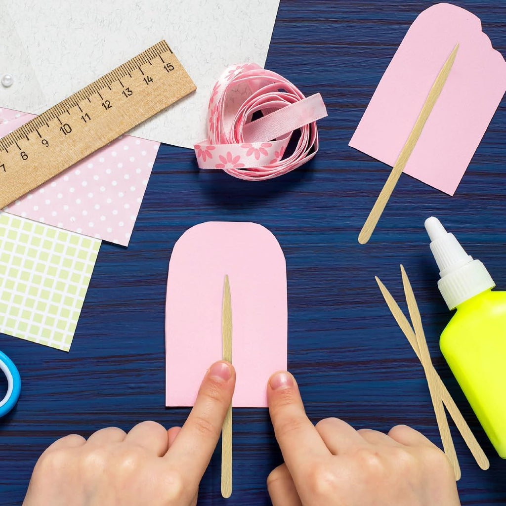 Premium Eye & Lip Wood Applicators, Non-Sterile, for Hair Removal Wax Application and DIY Projects, 3.5” L X .25” W, 500-Count