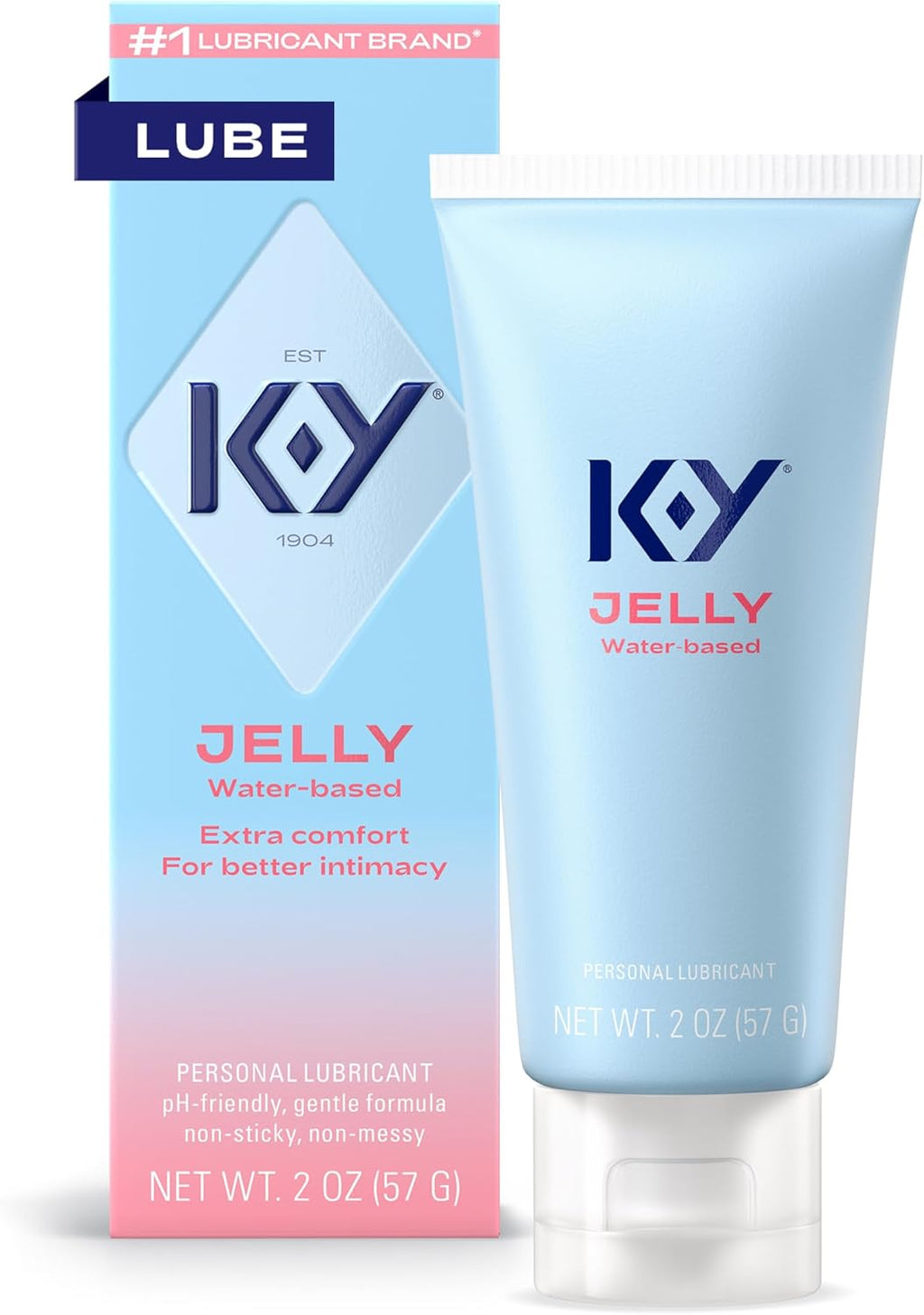 Jelly Water Based Lube for Sex, Anal Lube, Non-Greasy Water Based Personal Lubricant, Ph Friendly Sex Lube Can Be Used with Sex Toys for Women & Male Sex Toys, Condom Friendly Personal Lube, 2 Oz
