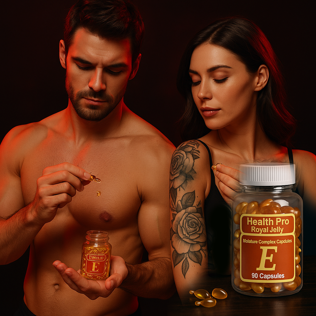 🟢  E Skin Oil Royal Jelly – 90 Softgels | Hydration, Skin Repair & Tattoo Healing
