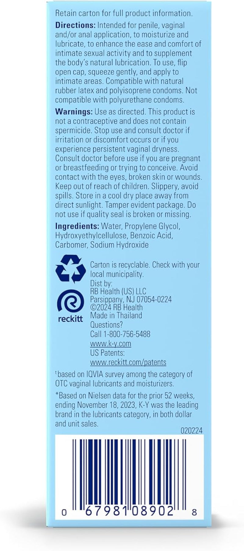 Jelly Water Based Lube for Sex, Anal Lube, Non-Greasy Water Based Personal Lubricant, Ph Friendly Sex Lube Can Be Used with Sex Toys for Women & Male Sex Toys, Condom Friendly Personal Lube, 2 Oz