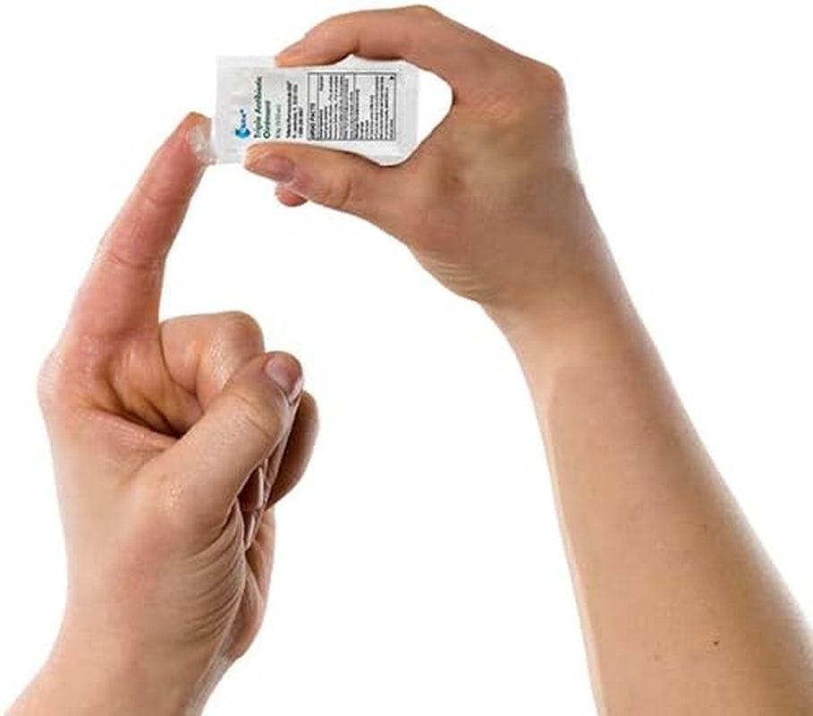 (144 Pack) Triple Antibiotic Ointment 0.9G Single Packet, First Aid Kit for Minor Scratches, Wounds, Cuts and Burns, Prevents Infection Active Ingredients Compare to Leading Brand, Travel Size