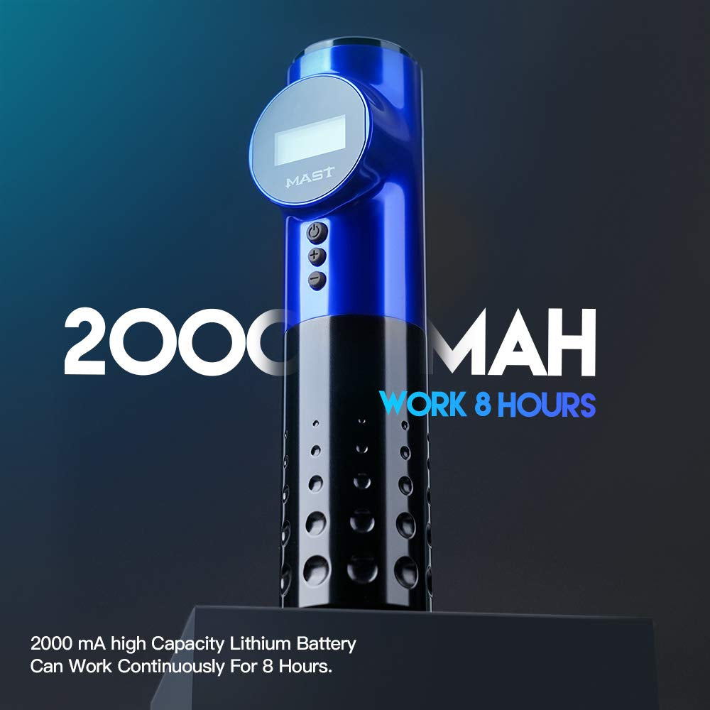 MAST Archer Wireless Tattoo Machine Rotary Pen Style Supply Coreless Motor 2,000Mah Battery Power 010-1