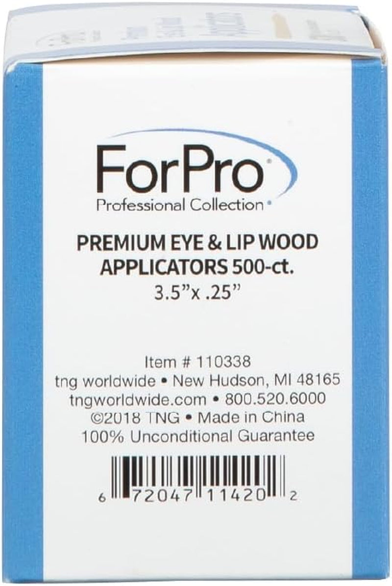 Premium Eye & Lip Wood Applicators, Non-Sterile, for Hair Removal Wax Application and DIY Projects, 3.5” L X .25” W, 500-Count