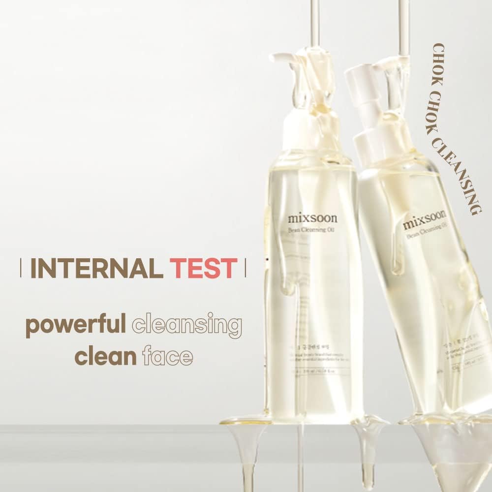 Bean Cleansing Oil 6.59 Fl Oz / 195Ml Lightweight Oil Cleanser Make up Remover for Daily Skin Care Routine Korean Glass Skin Care