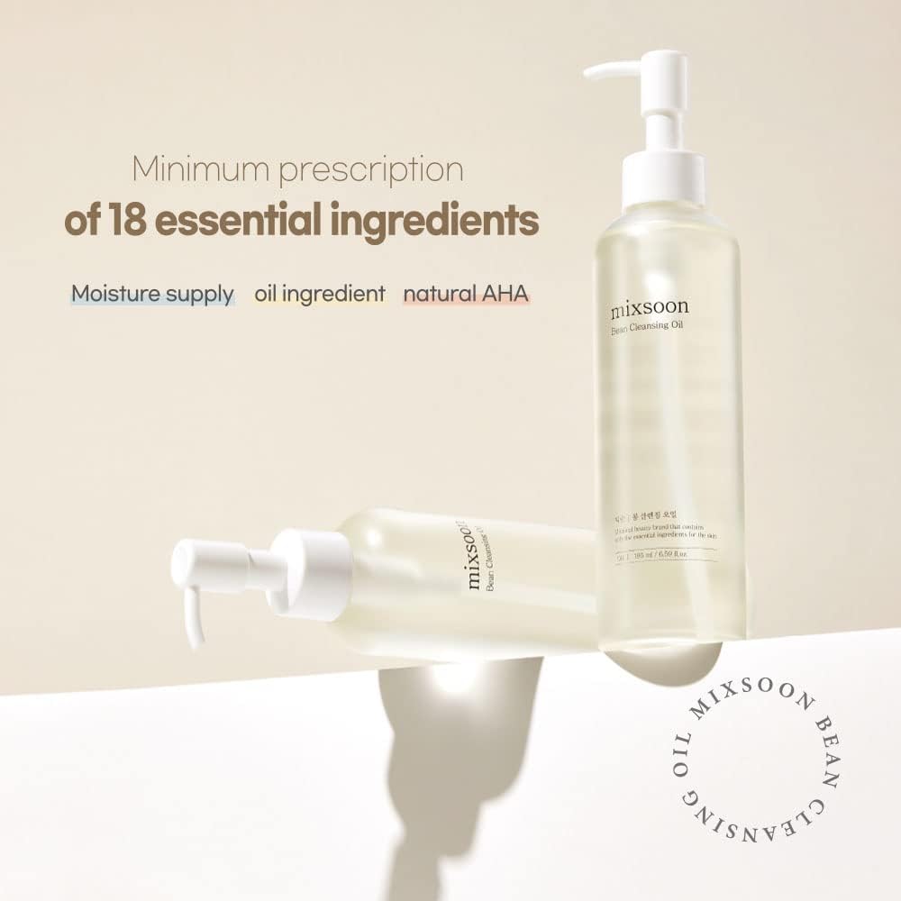 Bean Cleansing Oil 6.59 Fl Oz / 195Ml Lightweight Oil Cleanser Make up Remover for Daily Skin Care Routine Korean Glass Skin Care