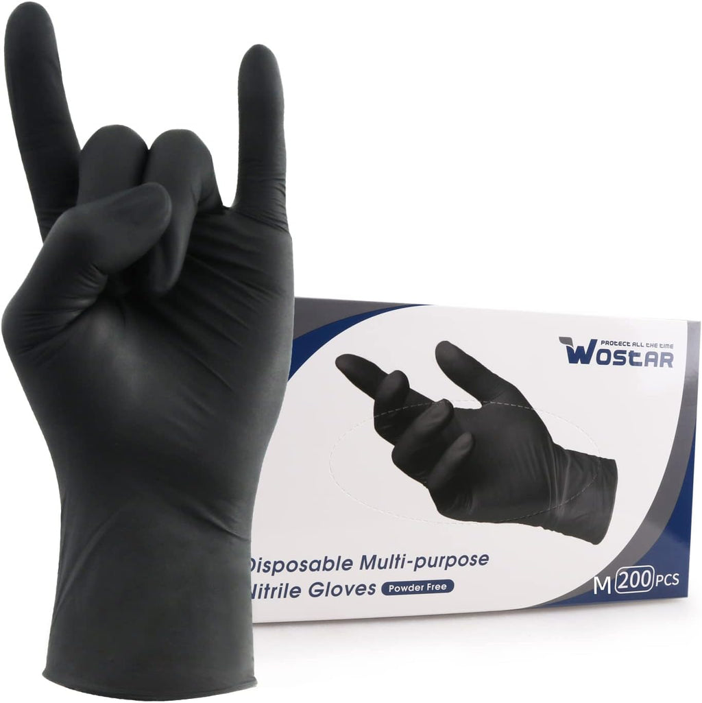 Nitrile Disposable Gloves Powder & Latex Free 4Mil Touch Screen Disposable Non-Sterile Nitrile Exam Gloves