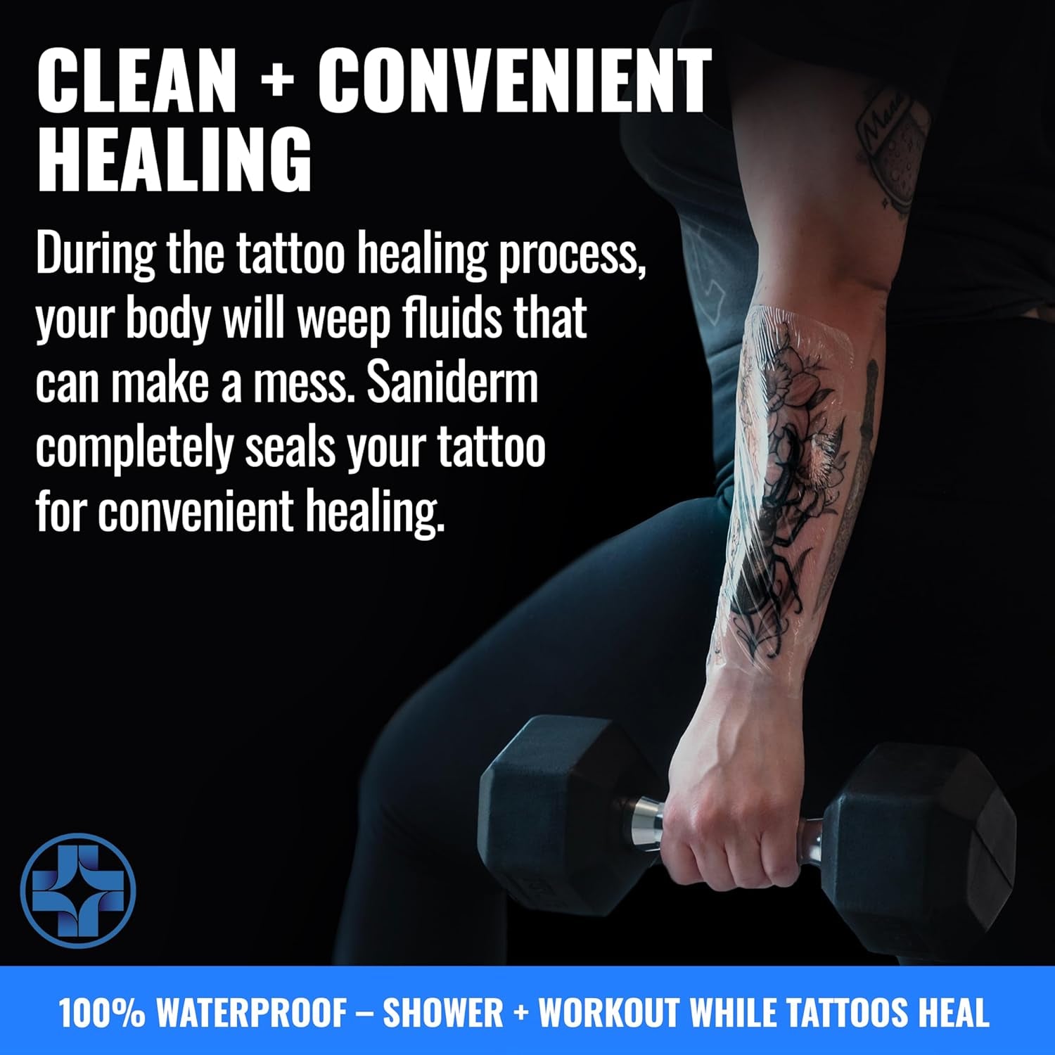Tattoo Aftercare Bandage 3 Sheets (Medium Pack, 6 in X 8 In) – Convenient, Faster Tattoo Healing and Protection – Sterile, Waterproof, and Latex-Free