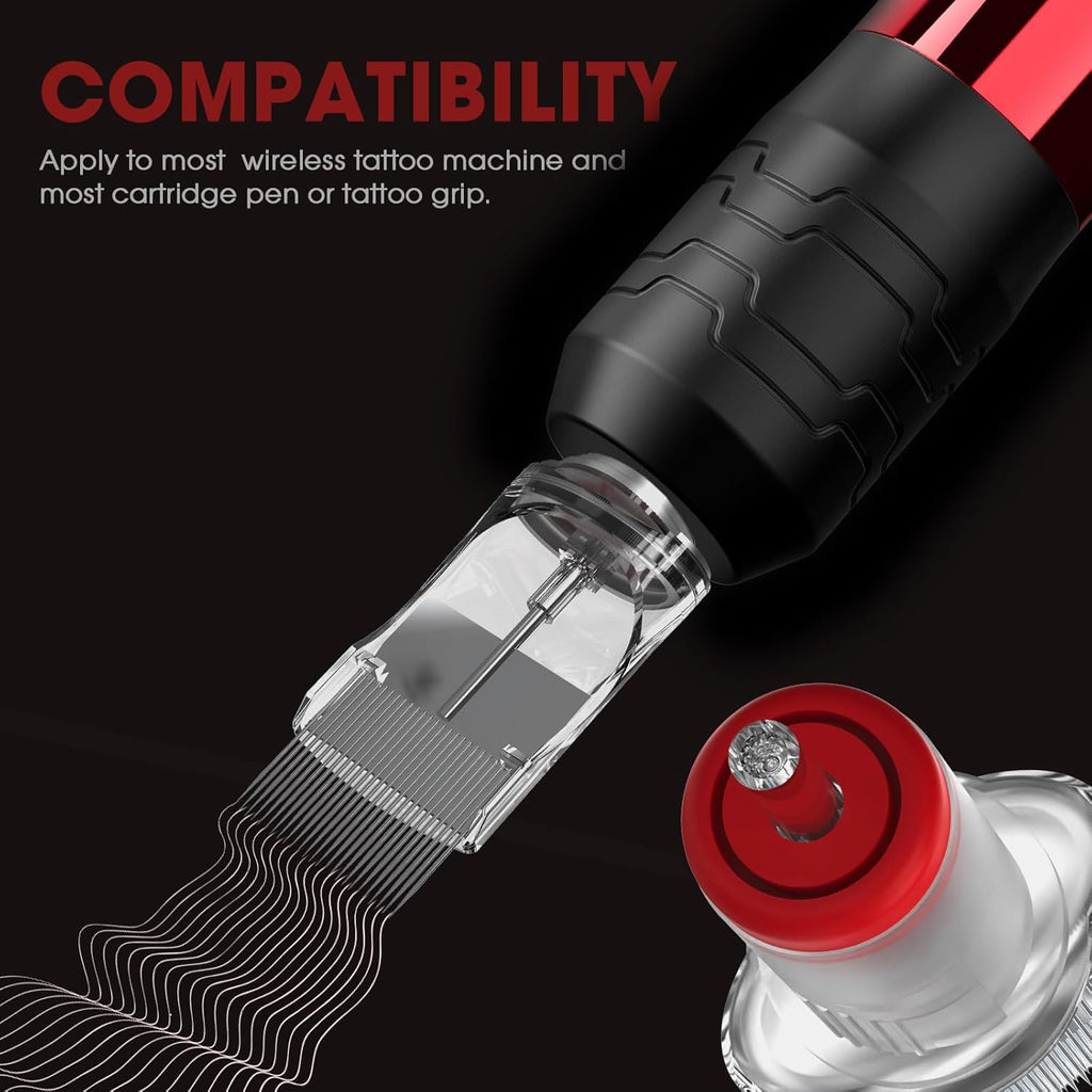 EZ EPIC Tattoo Cartridge Needles - 8Pcs #12 (29RM) Standard Curved Magnum for Tattooing Rotary Tattoo Pen Machine Supply round Magnum - Revolution