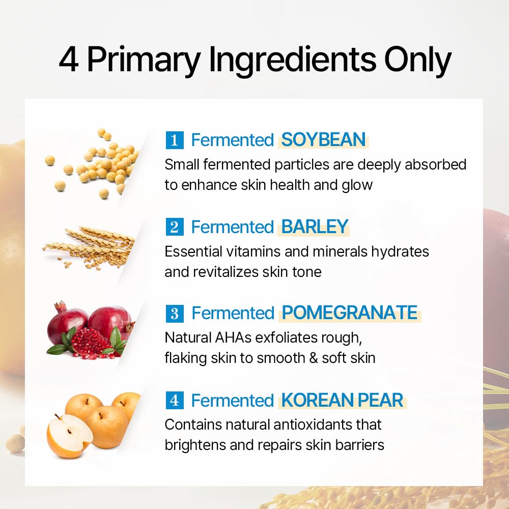 Bean Essence Exfoliating Hydrating Korean Skin Care Glass Skin Hyaluronic Acid Serum 1.69 Fl Oz (Pack of 1)