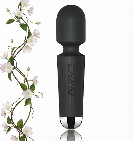Personal Massager, Silicone, Multiple Speeds, 20 Modes, USB Rechargeable, Pink, Rose, Black (Black)