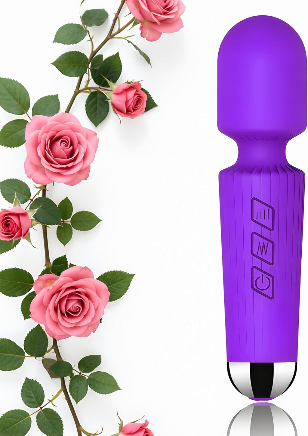 Personal Massager, Silicone, Multiple Speeds, 20 Modes, USB Rechargeable, Pink, Rose, Black (Black)