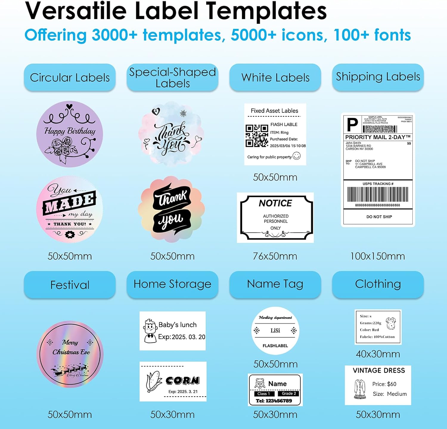 Bluetooth Thermal Shipping Label Printer, 4X6 Portabel Thermal Address Label Printer for Small Bussiness, Compatible with Iphone,Android,Windows,Mac,Chromebook –Works with Ebay Shopify Usps&More