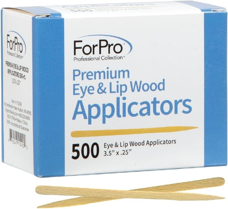 Premium Eye & Lip Wood Applicators, Non-Sterile, for Hair Removal Wax Application and DIY Projects, 3.5” L X .25” W, 500-Count