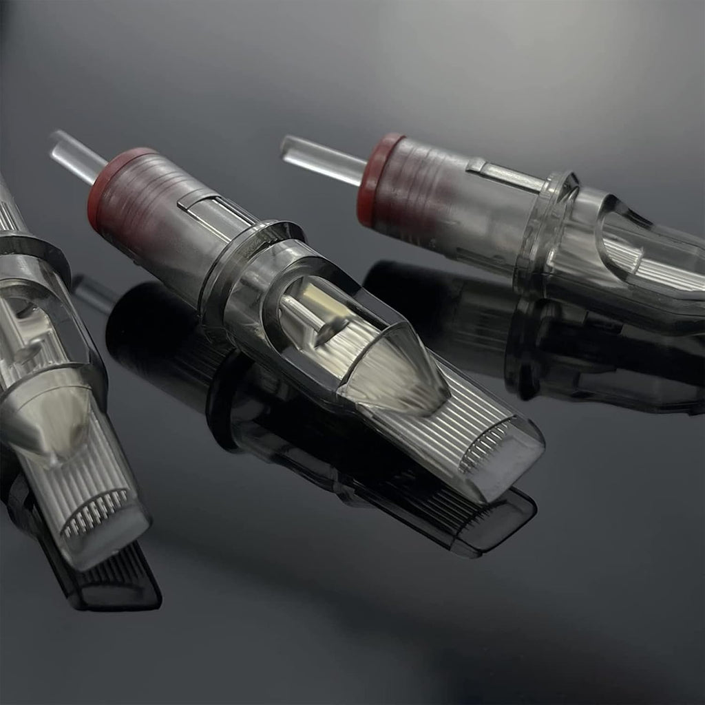 EZ Tattoo Cartridge Needles - 20Pcs #12 (11RM) Standard Round/Curved Magnum Disposable Tattoo Needles Cartridges for Rotary Tattoo Machine Pen Gun - Revolution