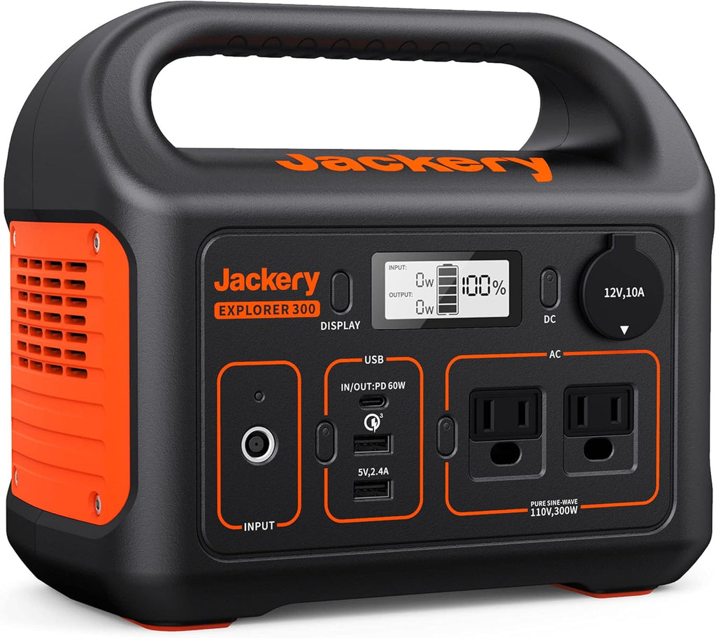 Portable Power Station Explorer 300, 293Wh Backup Lithium Battery, Solar Generator for Outdoors Camping Travel Hunting Blackout (Solar Panel Optional)