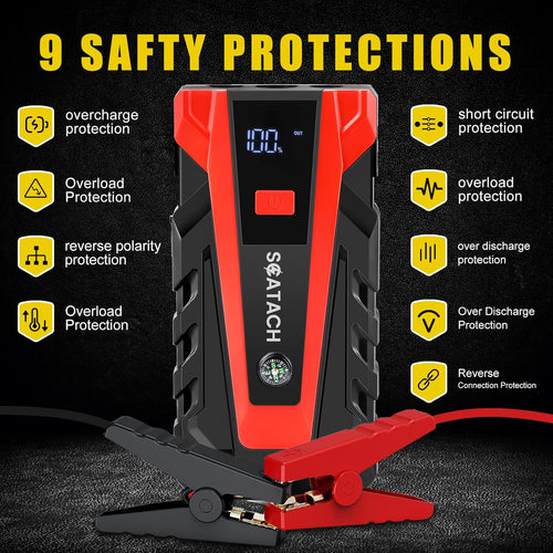011 5000A Car Battery Jump Starter,12V Jump Starter Battery Pack (Up to 14.0L Gasoline and 12.0L Diesel Engine), Portable Jump Box with 3 Modes Flashlight and Jumper Cable