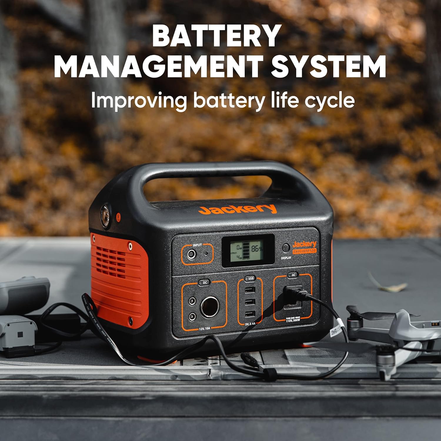 Portable Power Station Explorer 500, 518Wh Outdoor Solar Generator Mobile Lithium Battery Pack with 110V/500W AC Outlet for Home Use, Emergency Backup,Road Trip Camping (Solar Panel Optional)