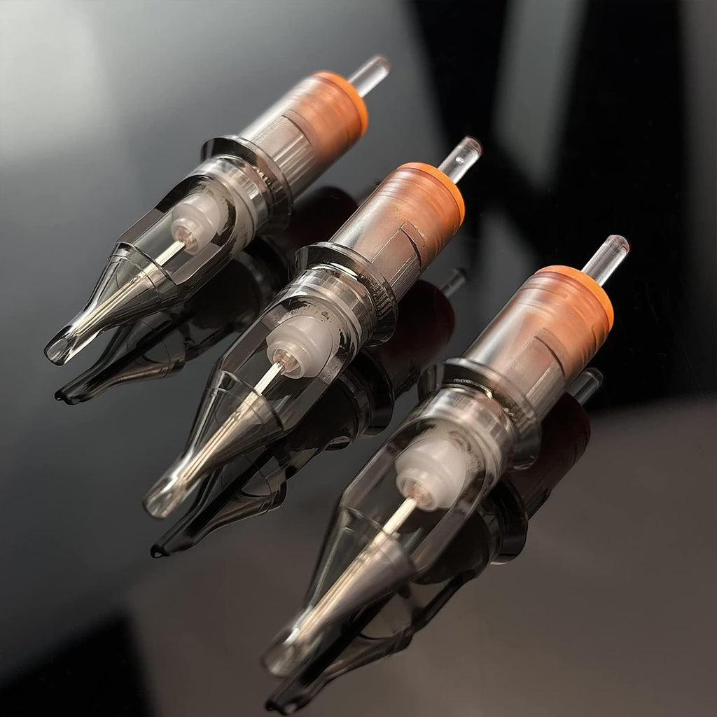 EZ Tattoo Cartridge Needles - 20Pcs #12 (14RS) Standard round Shader Disposable Tattoo Needles Cartridges for Rotary Tattoo Machine Pen Gun - Revolution