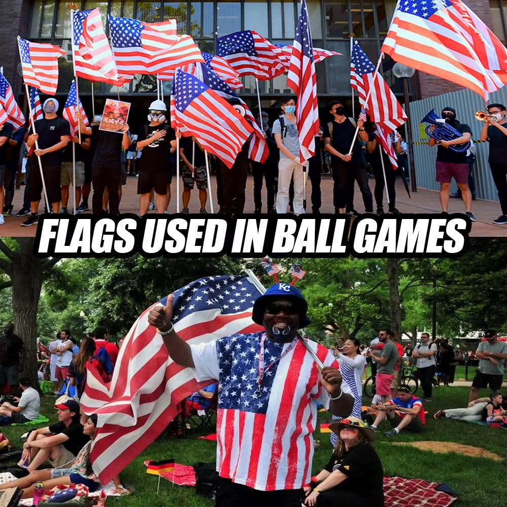 American Flag Custom for Flag 3*5Ft Eco-Friendly Durable Polyester Shawl Flag for Football Match & Outdoor Sports Events