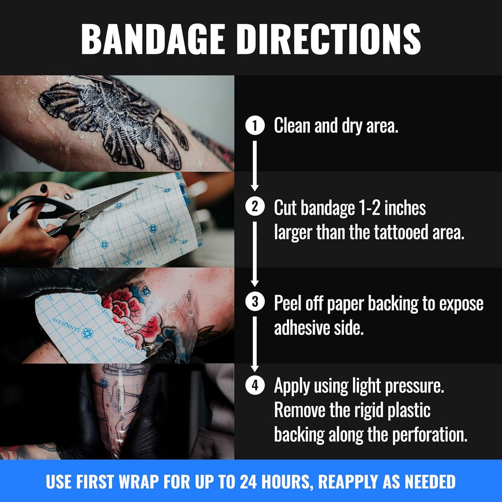 Original Tattoo Aftercare Bandage (Small Roll, 4 in X 8 Yd)
