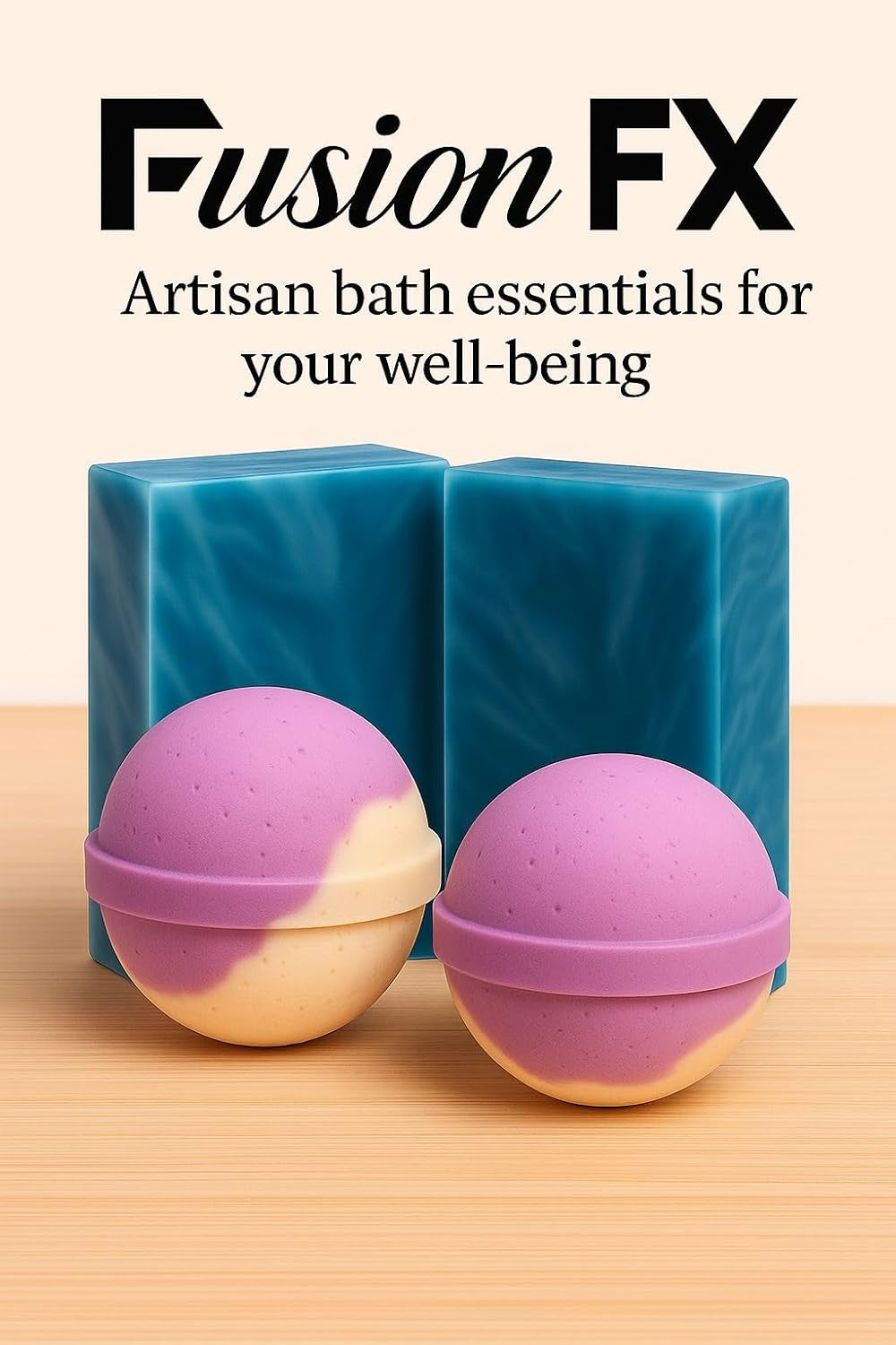 Lavender Bath Set – 2 Handmade Soap (4Oz) and 2 Bath Bomb (3Oz) & 1 Exfoliating Bag Kit Relaxing Spa Aromatherapy Champagne Lavender Bath Bomb (Large, Cypress Soap)