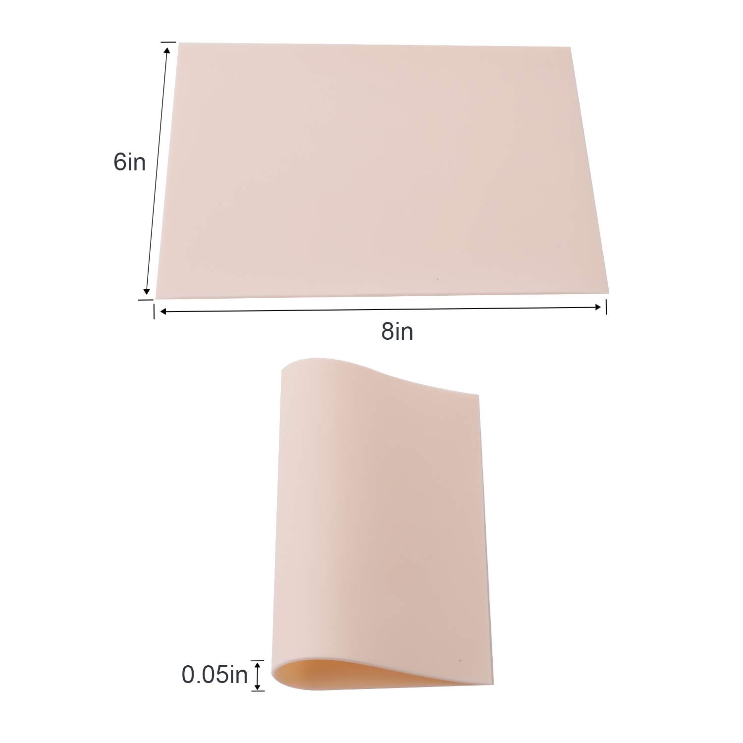 Blank Tattoo Skin,  10Pcs 8X6In Double Sided Fake Eyebrow Tattoo Practice Skins for Beginners and Experienced Artists (Rubber Type)