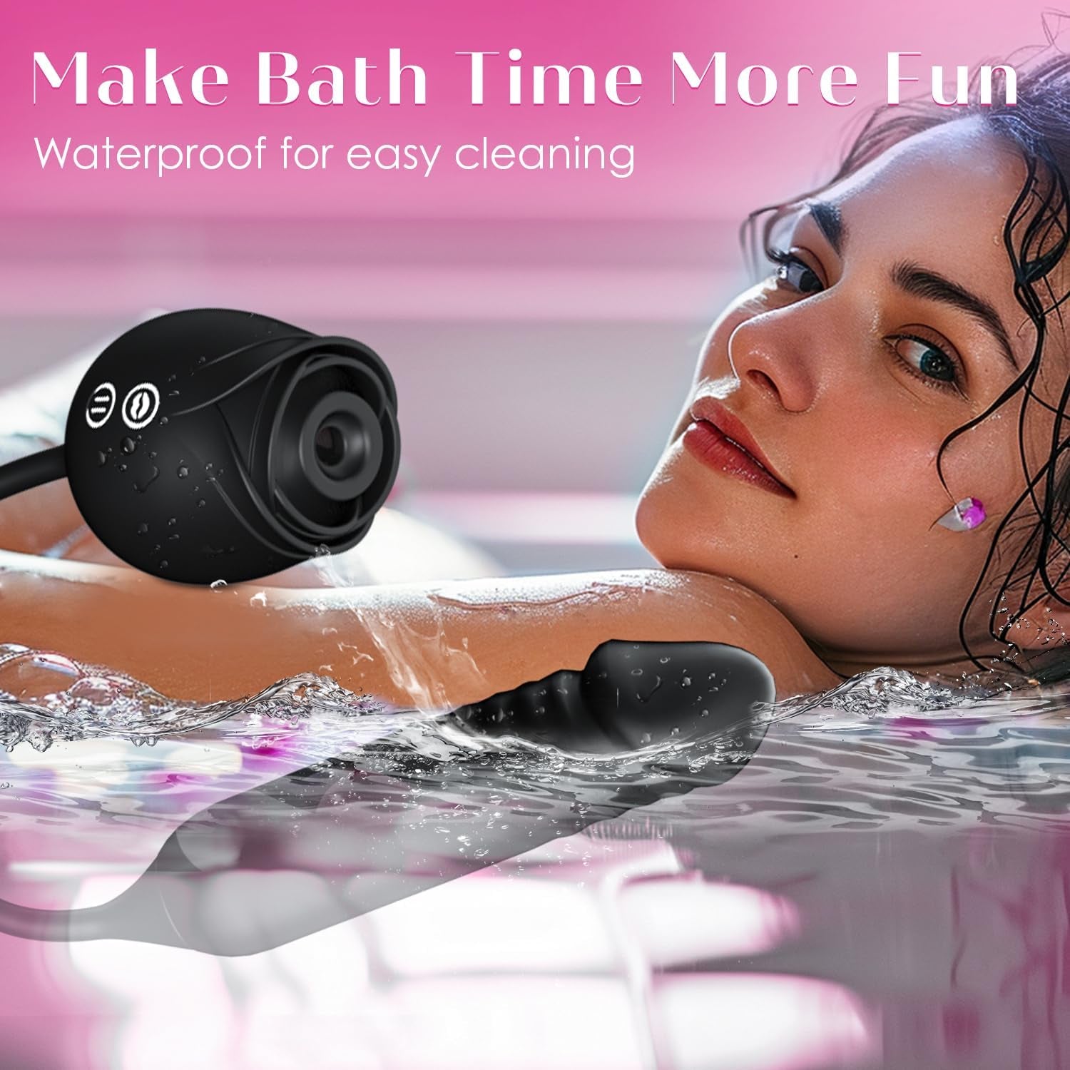 Dildo Vibrator Women Sex Toys -  APP Control Rose Sucking Vibrater & Vibrating & Thrusting Dildos for Clit Nipple G Spot Anal Stimulation, 10 Modes Tongue Sucker Adult Toy for Couples Games