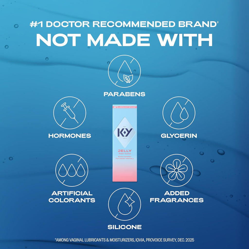 Jelly Water Based Lube for Sex, Anal Lube, Non-Greasy Water Based Personal Lubricant, Ph Friendly Sex Lube Can Be Used with Sex Toys for Women & Male Sex Toys, Condom Friendly Personal Lube, 2 Oz